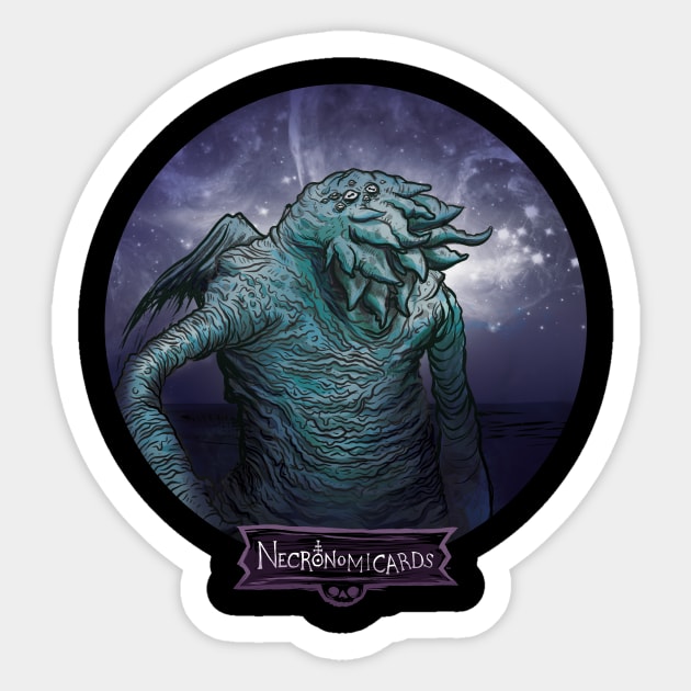 NecronomiCards - Cthulhu Sticker by andyhuntdesigns